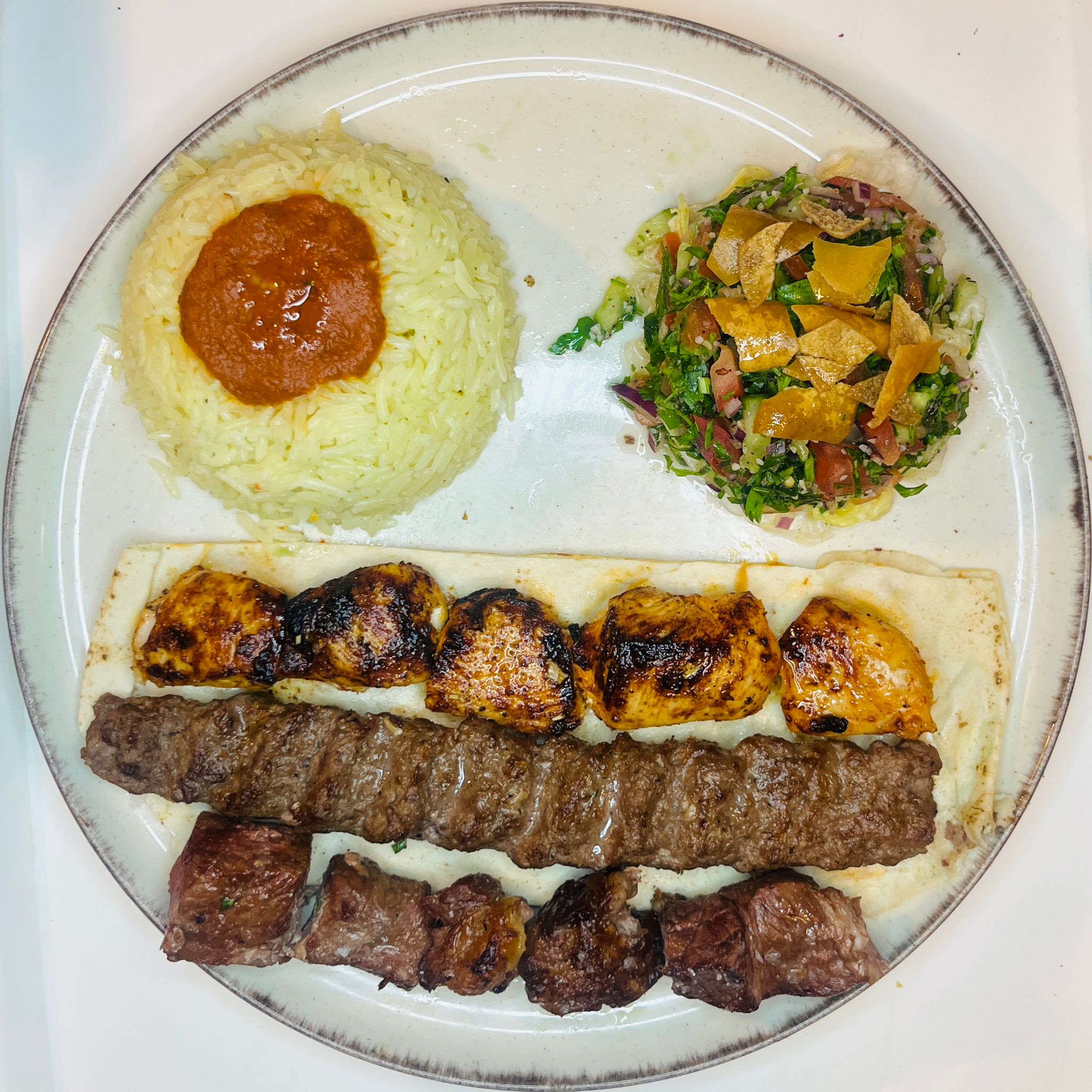 grillmix kylling, lam, kebab